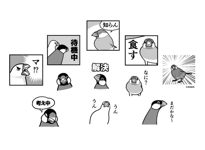 一コマ文鳥スタンプ⑤をまとめてみた
あと21個作ったら申請出来る 