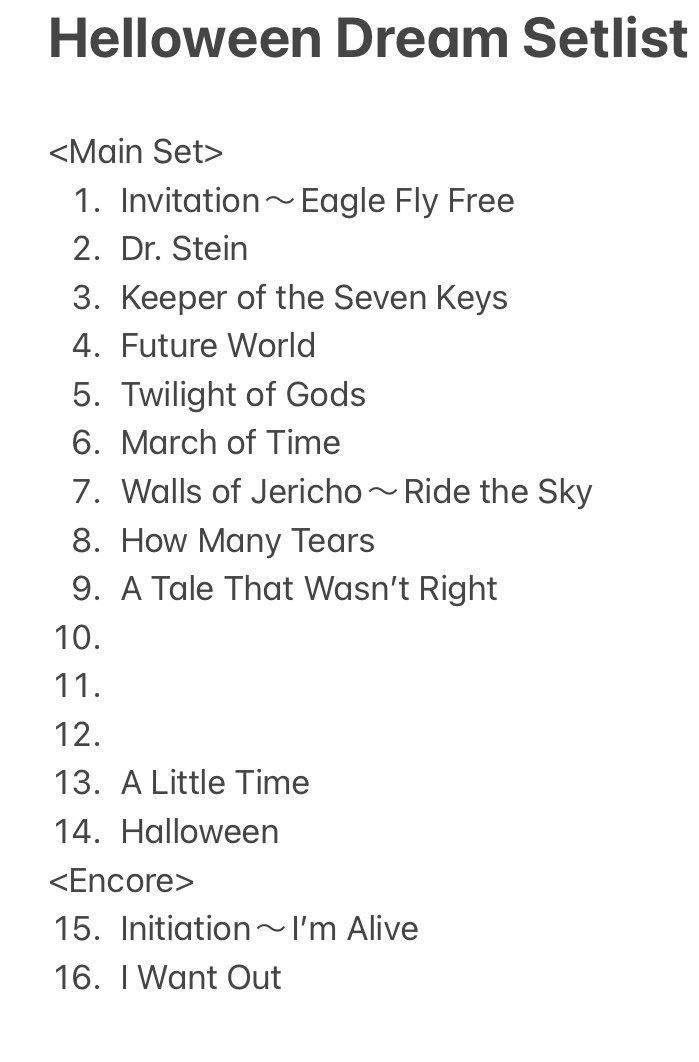 marugen17's tweet photo. <Helloween Dream Setlist>
9th Song
A Tale That Wasn’t Right is now added to OUR Helloween Dream Setlist🤘😎🤘 Are we going to get any song from the Andi era?😂
#Helloween #DreamSetlist #9thSong https://t.co/WfuXk8M2oP