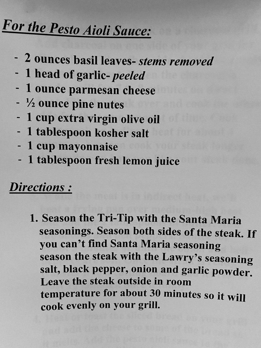 raider_rob24's tweet photo. This week on Cooking with Roberto we made a Tri Tip Sandwich with Pesto Aioli Sauce. Enjoy! #thebenmallershow #cookingwithroberto👨🏻🍳 @benmaller @uhbroncofan @MonseBolanos https://t.co/Y78I4OI4NW