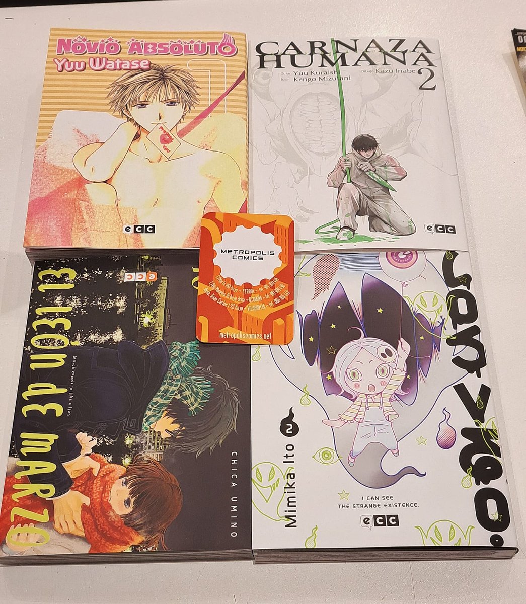 metropol_comics's tweet photo. Un poquito de #manga para desayunar, aquí tenéis las #novedades de Eccediciones 
#novioabsoluto #yuuwatase #carnazahumana #yuukuraishi  #kazuinabe #elleondemarzo #chicaumino #mimikaito #losveo #kakegurui #aoharumachinegun #homurakawamoto #novedadesoctubre #libreriacomic https://t.co/MsQrprfd0A