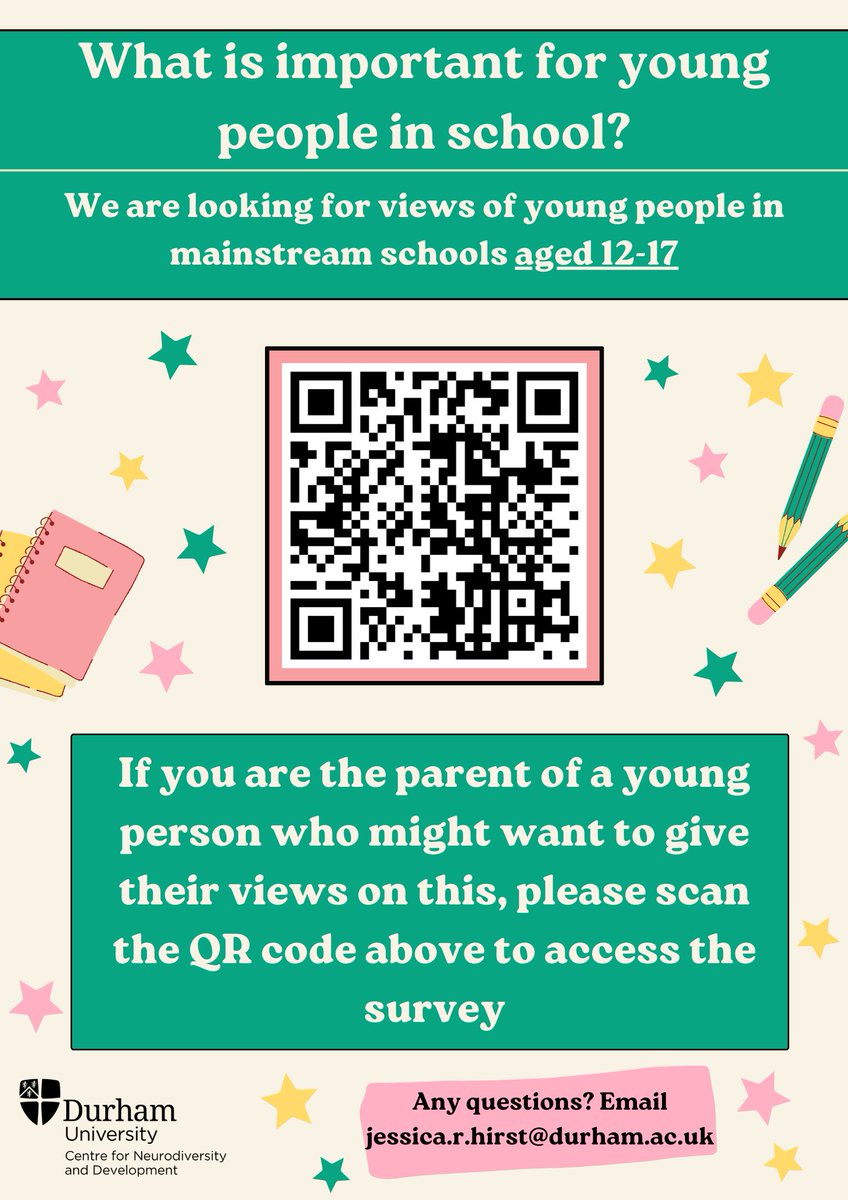 JessicaHirst18's tweet photo. Hi all! I am still recruiting for my survey study looking at what the important school outcomes are for pupils in mainstream schools. I am particularly looking for more non-autistic participants (but always happy to include more autistic participants too!). Please RT😊Thanks! https://t.co/by8MoWQPkk