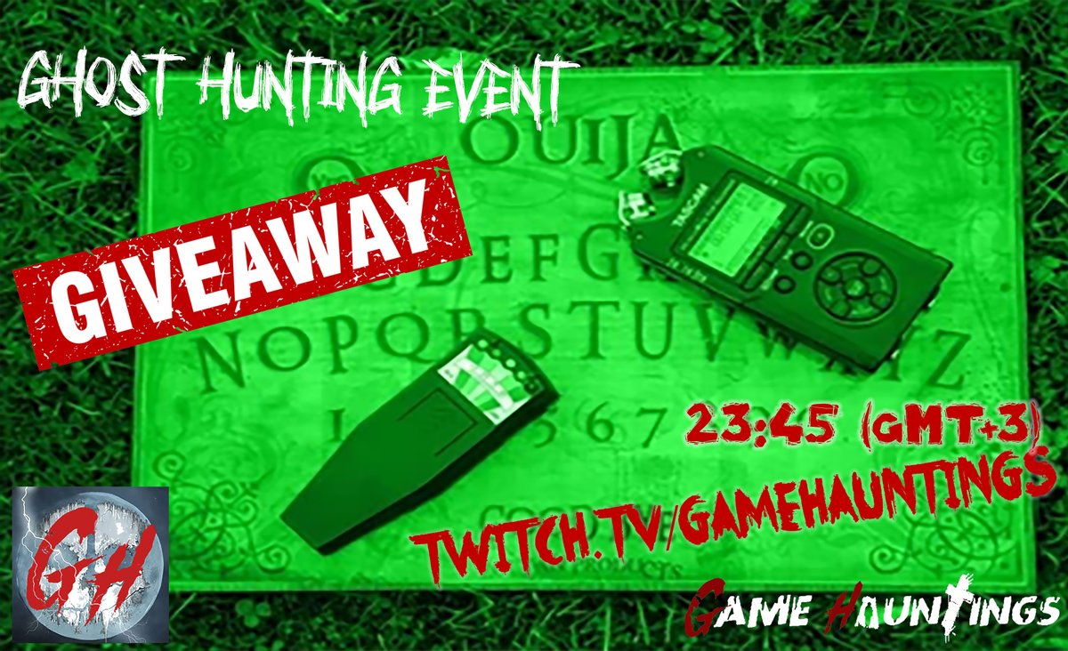 GameHauntings's tweet photo. Haunted season is open. Ghost hunting #giveaway twitch streaming 23:45 (EEST) on https://t.co/Ha3Ofg2NfL
#twitchaffiliate #twitch #twitchstreamer #twitchtv #youtuberpartners #horrorvideos🎥🎬😈🔪👻 #hauntedstudio #ghosthunting #paranormalinvestigation #gamehauntings https://t.co/deHDHSeIbl
