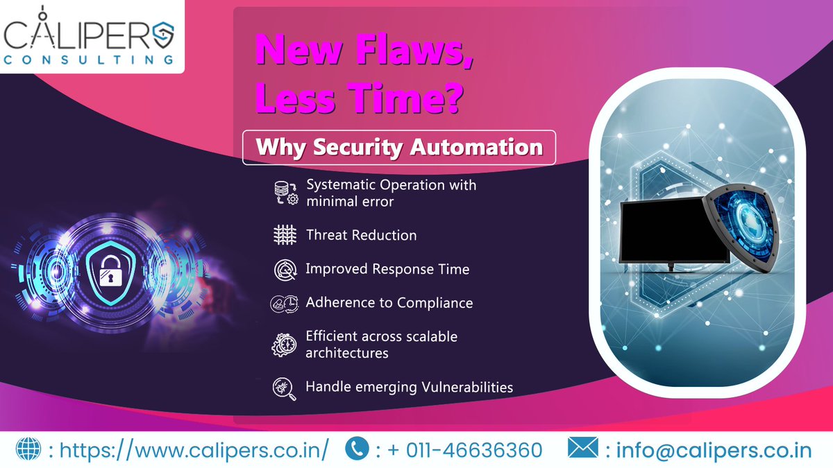 CALIPERCONSULT1's tweet photo. Worried about emerging vulnerabilities hampering security of enterprise? Calipers Consulting automates enterprise security & manages incident response.
Contact Now
#SOAR #automatedsecurity #automatedresponse #CyberResilience #cyberrisk #cybertips #cybernews #calipersconsulting https://t.co/rBELzxDWqt