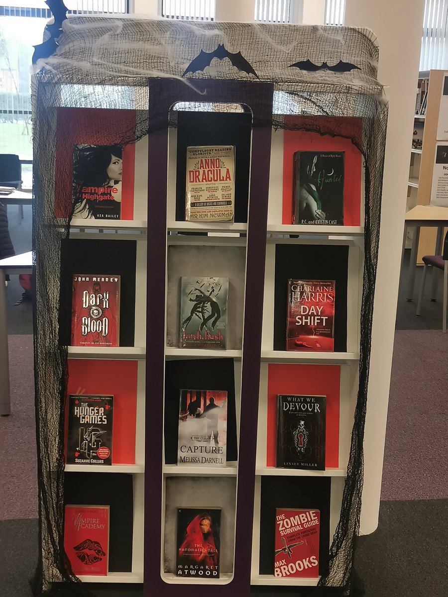 FYiBlackpool6th's tweet photo. Get your spooky read in time for half term! Or, if you’re not feeling the fear, try something lighter instead 😊@BlackpoolSixth #GetBlackpoolReading #literacy #halloween https://t.co/AxIVPU1By6