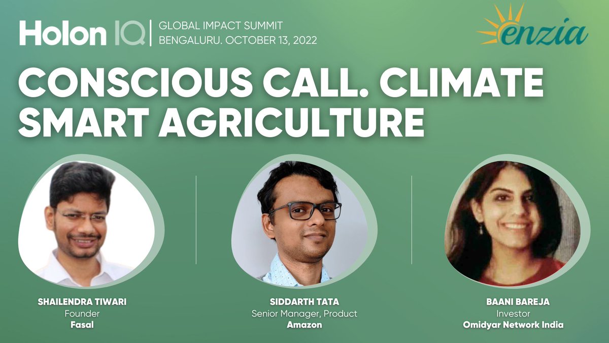 EnziaVC (@enziavc) on Twitter photo Join us in this session where Siddarth Tata and <a href="/Tiwari_tweets/">Shailendra Tiwari</a>, moderated by Baani Bareja, discuss the rising stress on land and food requirements and a myriad of solutions to this critical issue.
#EnziaVC #EnziaImpact #GlobalImpactSummit #holoniqsummit #climatechange #agri Join us in this session where Siddarth Tata and <a href="/Tiwari_tweets/">Shailendra Tiwari</a>, moderated by Baani Bareja, discuss the rising stress on land and food requirements and a myriad of solutions to this critical issue.
#EnziaVC #EnziaImpact #GlobalImpactSummit #holoniqsummit #climatechange #agri