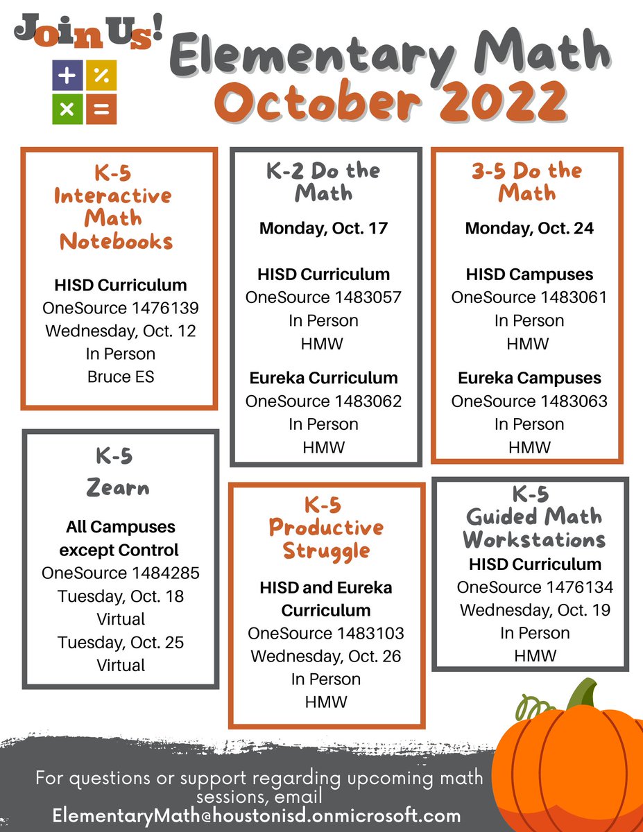 📣 ATTN @HISD_ElemMath Teachers! Don't Miss Out, Register Today via OneSource! Reminder, registration closes 24 hours before date of session 😊