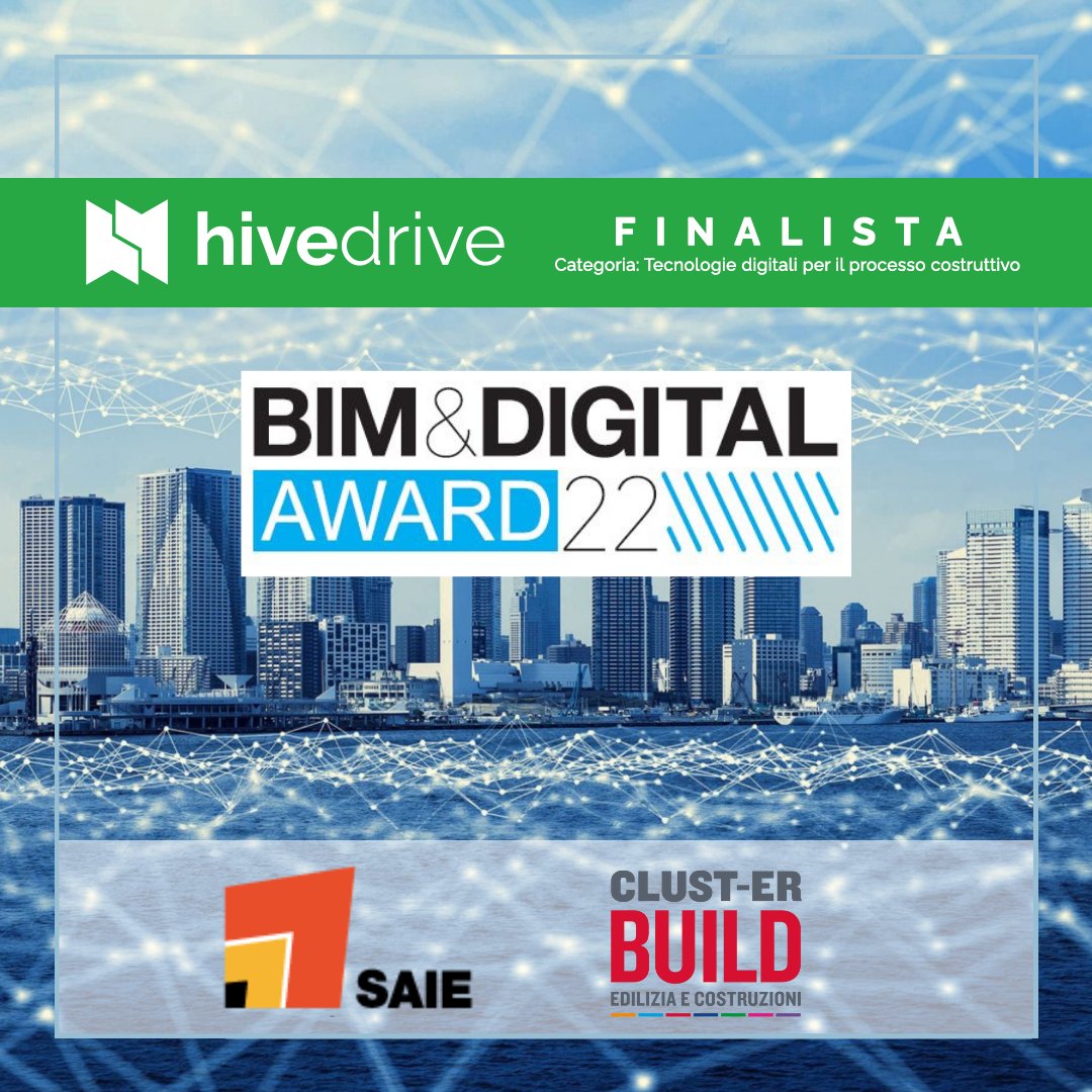 We are finalists! HiveDrive is shortlisted to be part of the BIM&amp;DIGITAL Awards 2022 in Bologna.

Keep up the good work!
#saie #saie2022 #saiebologna #hivedrive #silentwave #bim #cde #software #startup