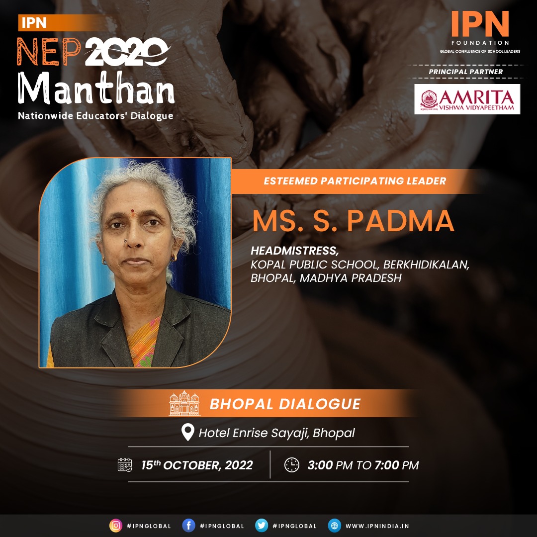 IPNFoundation's tweet photo. IPN Leaders will be joining us at Nationwide School Leaders' Dialogue from ๐ฉ๐ฏ๐ถ๐ท๐จ๐ณ to discuss and share their views on 02 years of NEP2020 Implementation.
#school #ipnindia #nep2020 #ipnmanthan2022 #paneldiscussion #meetups #bhopal #educators https://t.co/y6H6ISKKFD