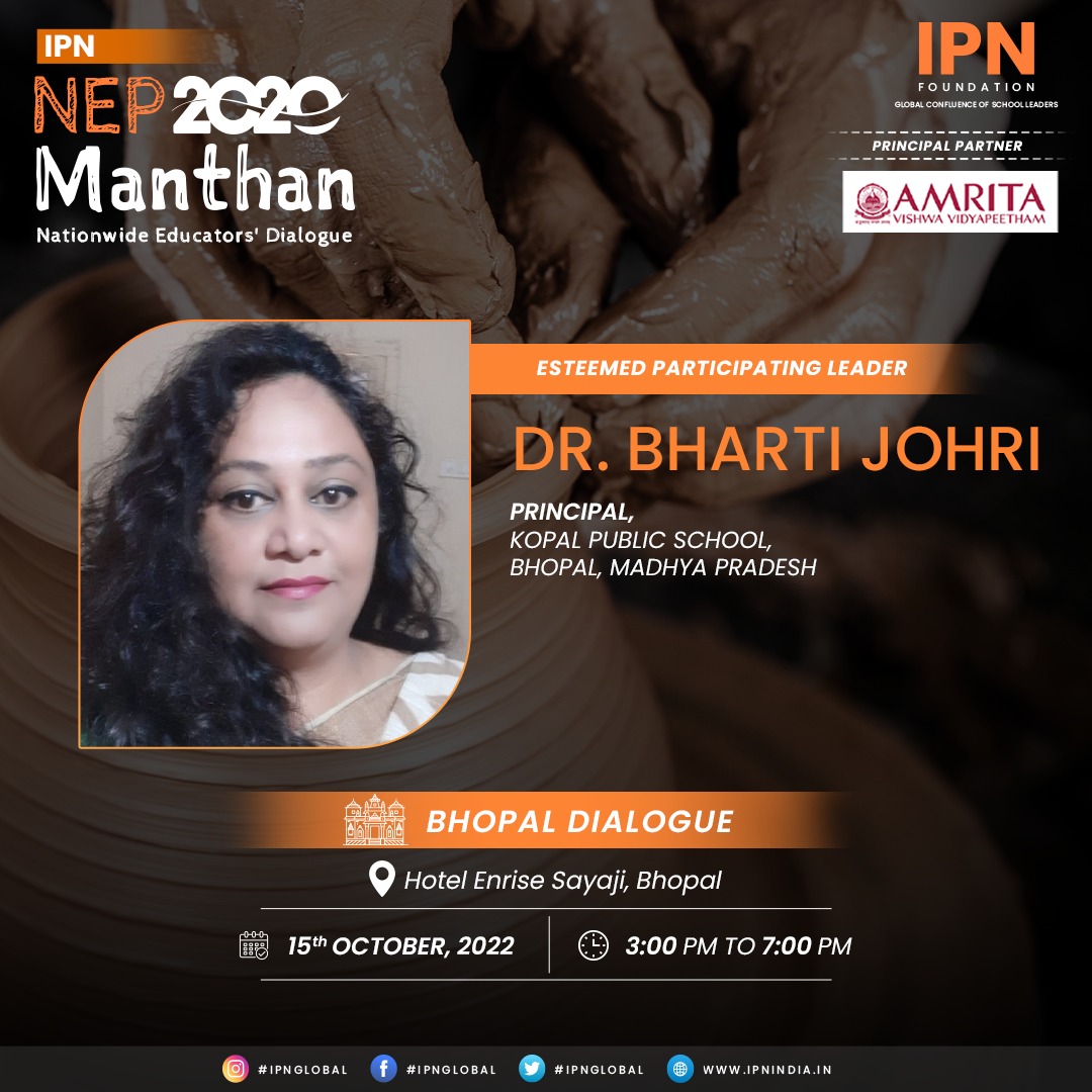 IPNFoundation's tweet photo. IPN Leaders will be joining us at Nationwide School Leaders' Dialogue from ๐ฉ๐ฏ๐ถ๐ท๐จ๐ณ to discuss and share their views on 02 years of NEP2020 Implementation.
#school #ipnindia #nep2020 #ipnmanthan2022 #paneldiscussion #meetups #bhopal #educators https://t.co/y6H6ISKKFD