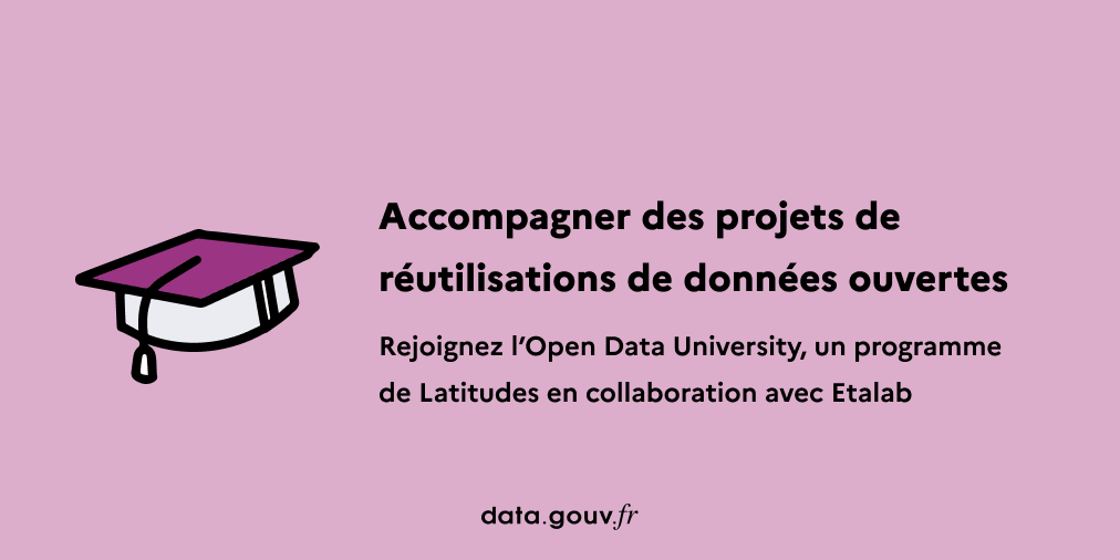 👩‍👧‍👦@LatitudesTfG a lancé l'Open Data University pour permettre aux élèves en formation #data de s'impliquer sur des projets #opendata et contribuer à l'intérêt général.

Accompagnez ces élèves en devenant mentor !

Pour en savoir plus et vous inscrire👉bit.ly/ODU-mentors-20…