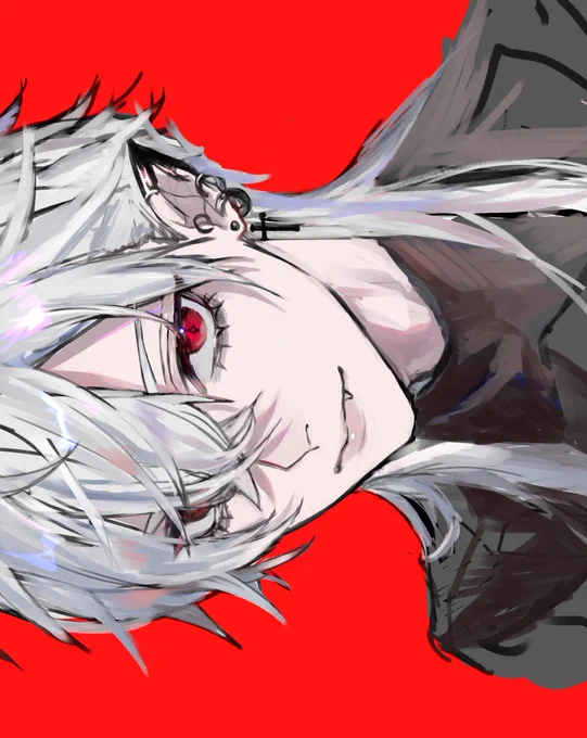 葛葉描き途中 