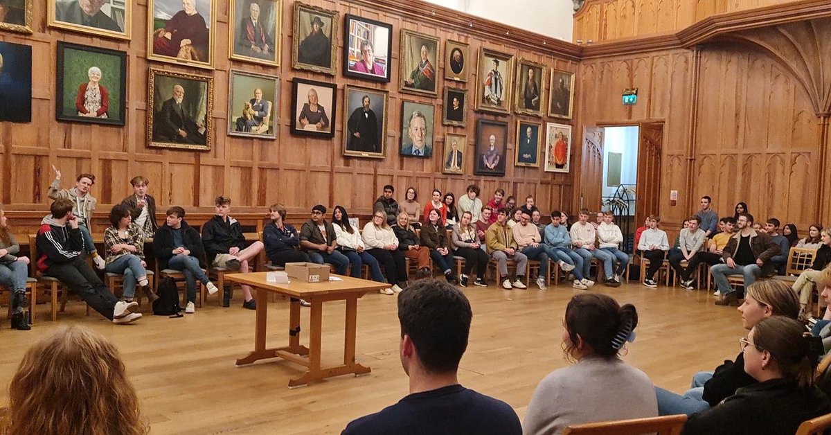 QUBPolitics's tweet photo. ✅ First event of the semester completed! 

👩‍👩‍👦‍👦 Thank you for such a massive turnout! It was lovely to have over 70 members with us

↪️ This was our first event of this kind, so thank you for getting involved so well! https://t.co/O78eptGtKF