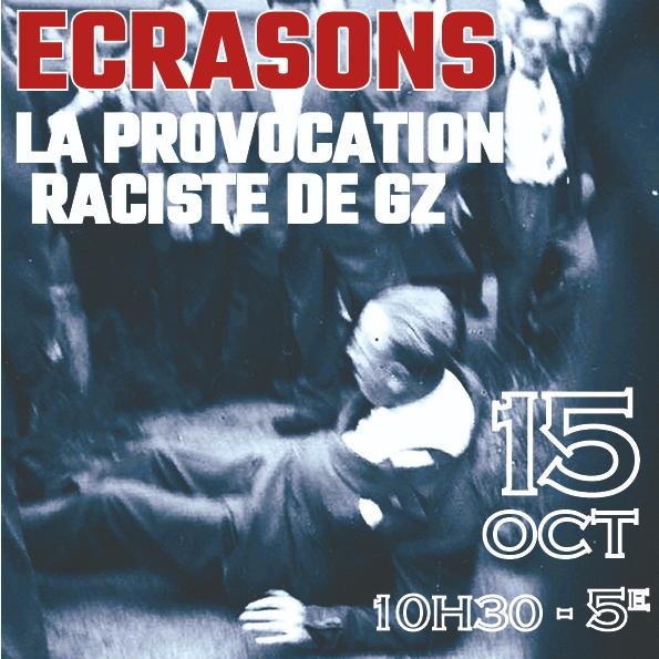CAIUniv's tweet photo. 🔥SAMEDI A 10H30, ECRASONS LA PROVOCATION RACISTE DE RECONQUÊTE 🔥

Au prétexte d'une décision gouvernementale, Reconquête a décidé de décaler à 10h30, en espérant que personne ne viendra les empêcher de tenir leur rasso claqué. Ecrasons ce qu'il en reste !

Plus d'infos bientôt. https://t.co/xZrw1qlXOP