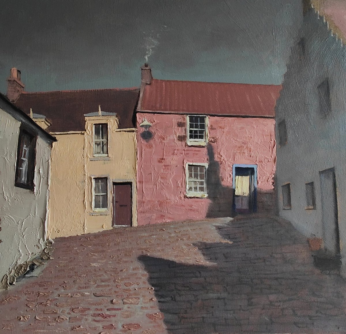 'Texture & light, Crail' - Oil on panel - 42x45cm