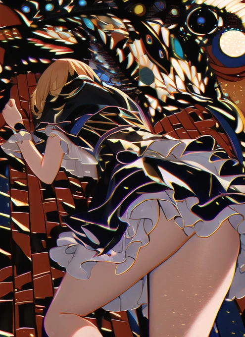 この絵を例のAIを使ったらなんかシャレオツな絵をよこしてきやがったww 
