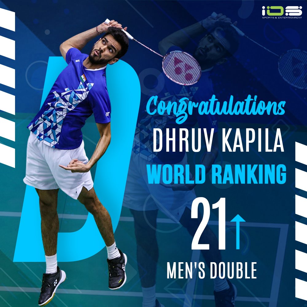 iosindiaoff's tweet photo. Congratulations to @dhruvkapilaa on achieving World ranking #21 in Men's double. 

#MensDouble #Badminton #Limitless #Hardwork #AimForMore #dhruvkapila https://t.co/86rpdafhHz