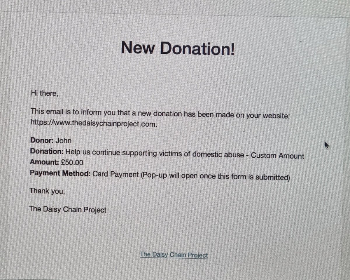 Thank you John for your kind donation!