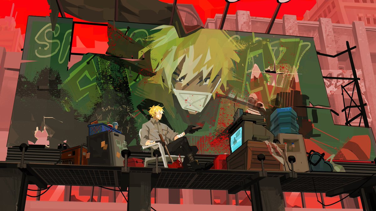 originally I wanted to draw a zombo thumb for #Briskart since I'm a huge zomboid fan but... I went too crazy and it's way too busy. Next Time!