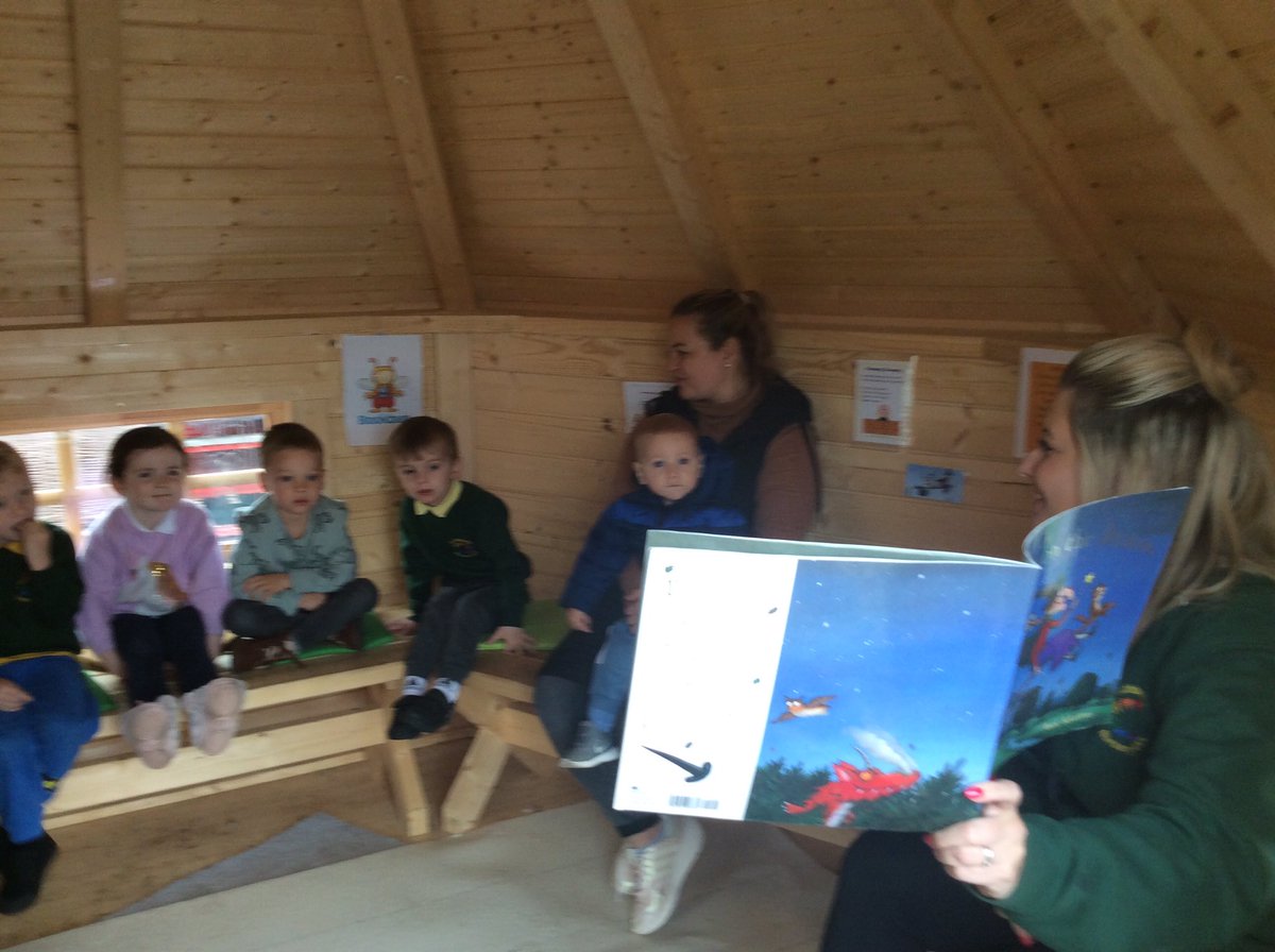 StCuthNursery's tweet photo. We enjoyed having our parents/carers join us for our bookbug sessions today! We sang nursery rhymes, played some Lycra games and read Room on the Broom. We even got some bags from bookbug to take home #bookbug #parentsession #literacy #roomonthebroom https://t.co/ZcaxlnZJbZ