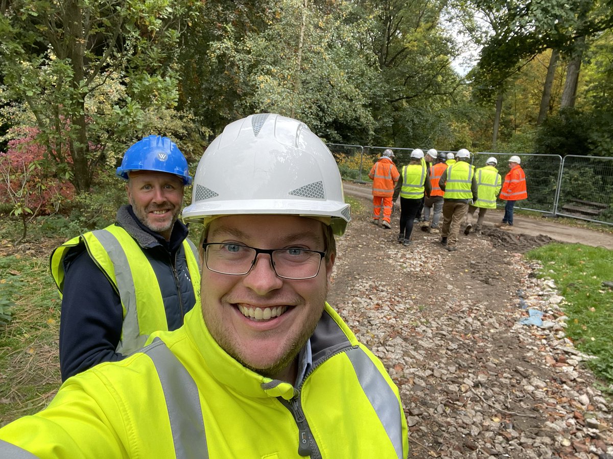 Drainage site walk in the scheduled landscape today at <a href="/Wentworth_House/">Wentworth Woodhouse</a> as part of the #camelliahouse regeneration project with my colleague Scott, Head Gardener, the design team from <a href="/InsallArch/">Donald Insall Associates</a> and principal contractor <a href="/WilliamBirchLtd/">William Birch</a> and subcontractors,
