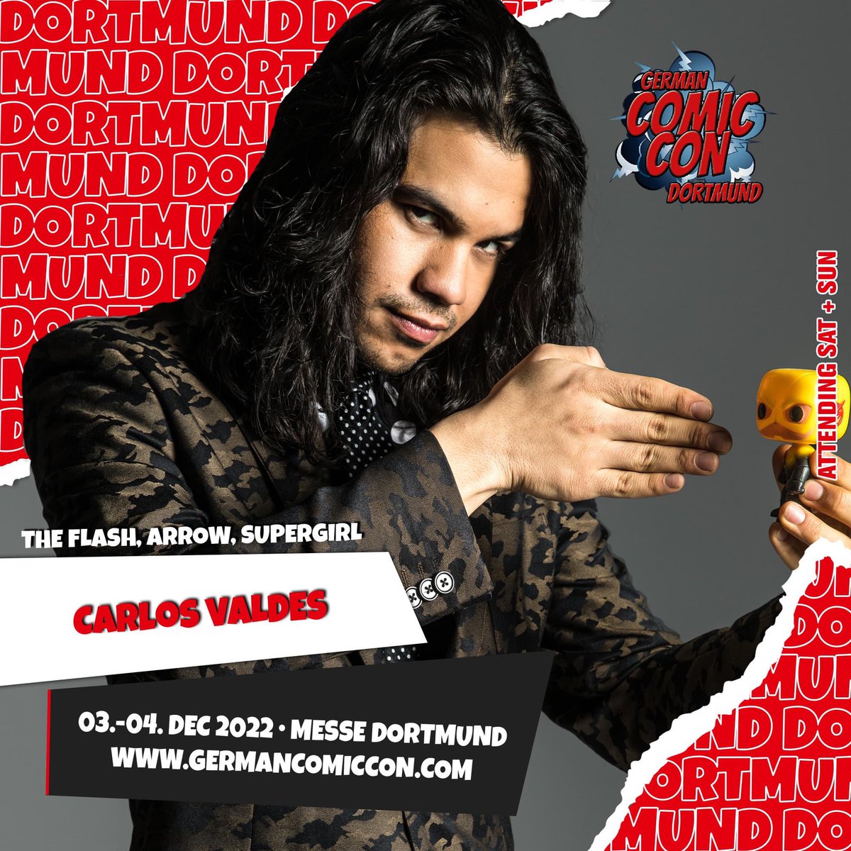 German Comic Con Dortmund, 3-4 Dezember 2022, Messe Dortmund
Tickets: bit.ly/3Q5vqm3

Freut euch auf #CARLOSVALDES auf der German Comic Con Dortmund Winter Edition am 3-4 Dezember 2022 in der Messe Dortmund.