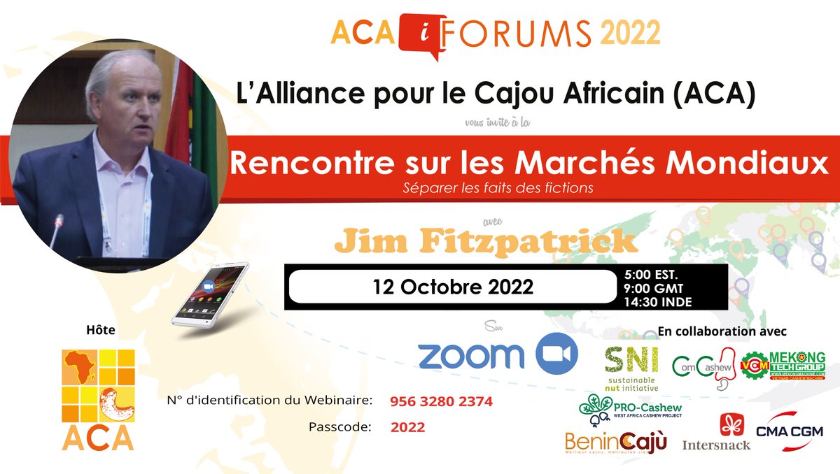 AfricanCashew's tweet photo. Il n'est pas trop tard pour vous joindre à la discussion sur les #marchés, les #grandestendances, la #récession et la #demande à venir avec #JimFitzpatrick.

Joignez #GME ici:
 Zoom:https://t.co/dLTQx4GnLF

YouTube: https://t.co/CTsF1nMVtI

@BeninCaju @agridigitale1 @ZPAGlobal https://t.co/BApILuI5kw