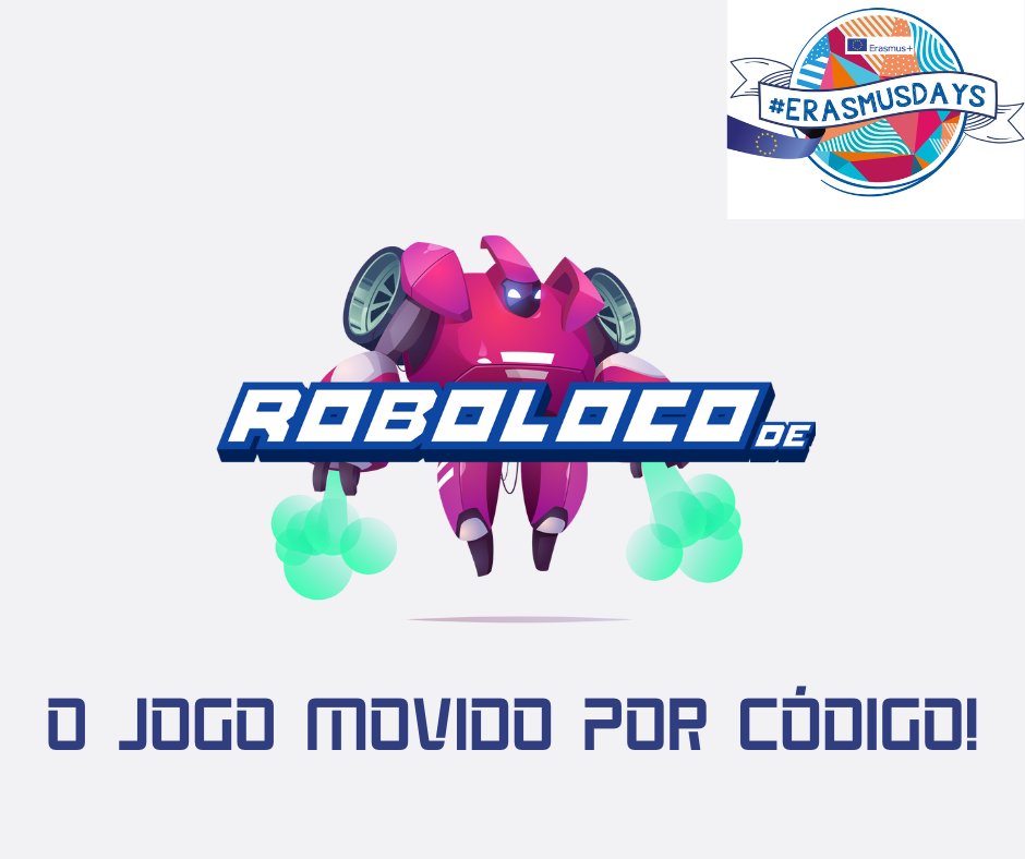 robolocode's tweet image. Our partners 🇵🇹 are celebrating #ErasmusDays 2022 bit.ly/3CvigK5! While our game is still under development, download our Classroom Materials teducativas.madeira.gov.pt/roboloco/en to train CT and Python to play successfully
#ErasmusPlus #education #edtech