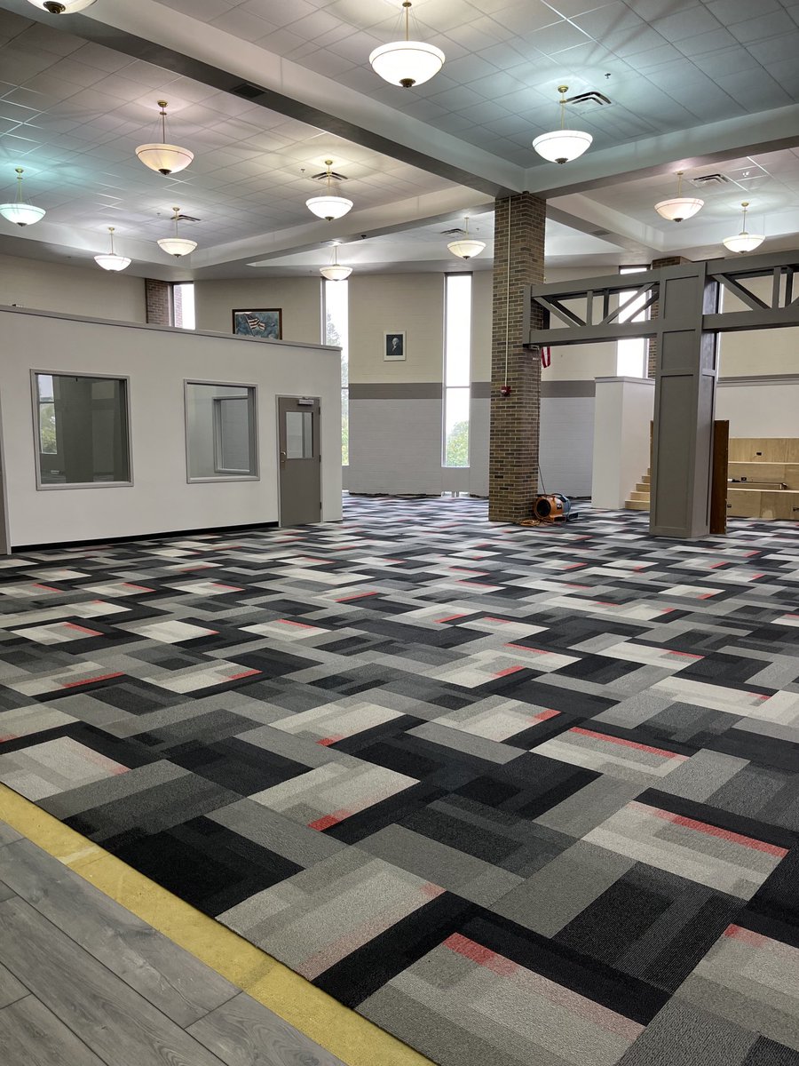 The new library is looking good with fresh paint and new carpeting!