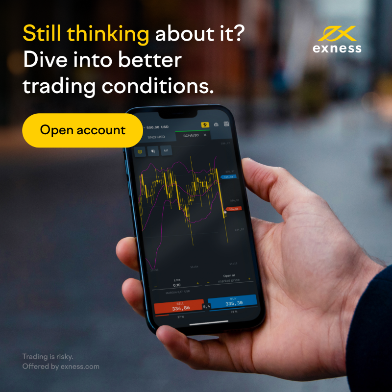 EXNESS's tweet photo. At Exness, we believe you deserve better trading conditions 😊

✔️ Low, stable spreads
✔️ Ultra-fast execution
✔️ Instant withdrawals

Choose better 💡
Choose Exness