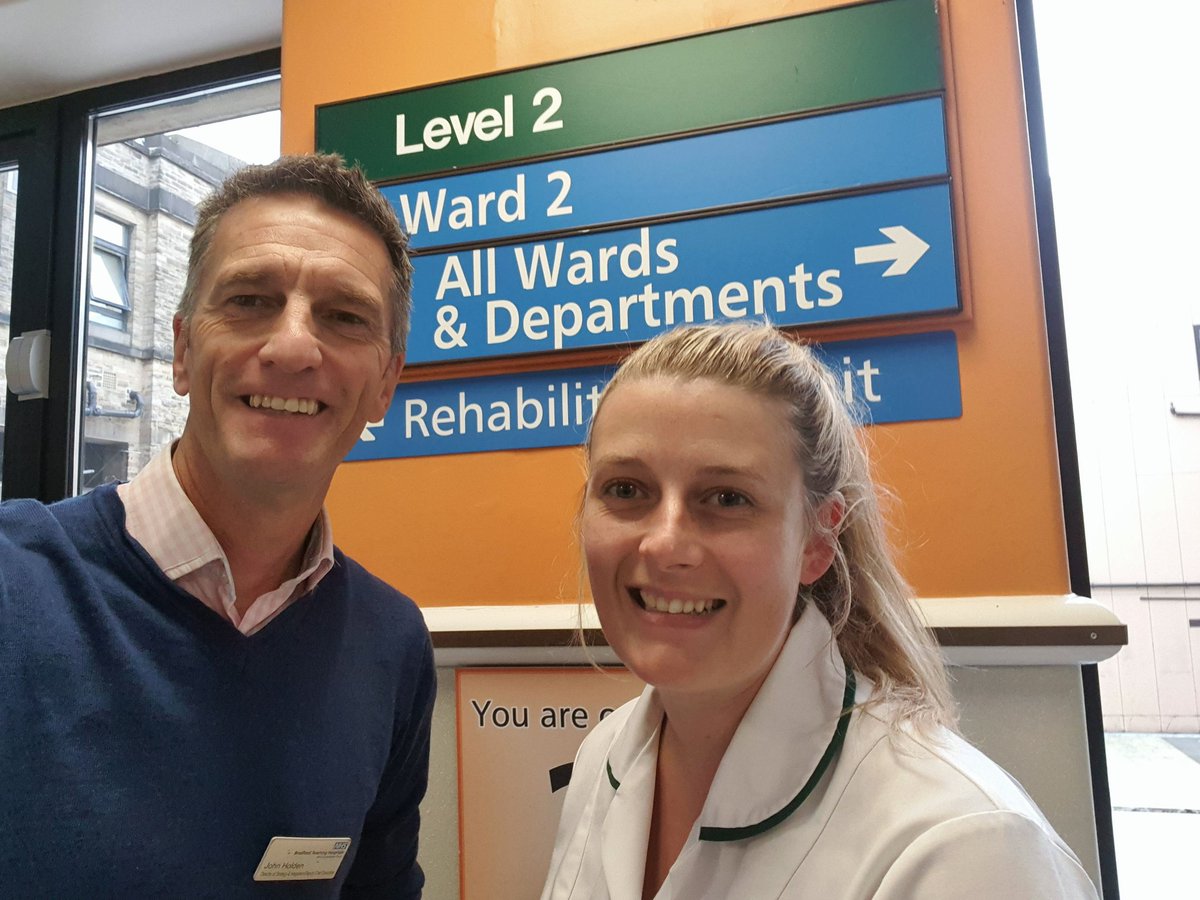 1johnholden's tweet photo. It's #AHPsDay2022 this week: Sarah C. has been showing me the vital work of occ therapy in stroke/neuro rehab. Brilliant insight into our @BTHFT_OT_Physio team, helping people function again, re-learn skills, & master activities of daily living #OneTeamManyTalents #WeAreBradford https://t.co/NEosMWP8Js