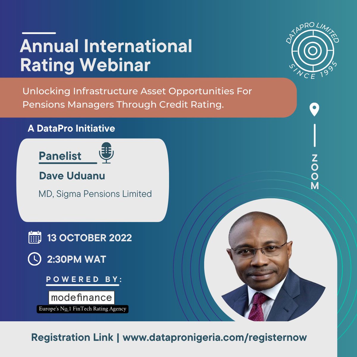 DataproLimited's tweet photo. Meet the #DataProFreeWebinar Panelists.
Dave Uduanu (@daveunn), MD, Sigma Pensions Limited (@sigmapensions).
Register to attend for FREE here: https://t.co/UPjruvSlXI https://t.co/SuF0Qlq6bu