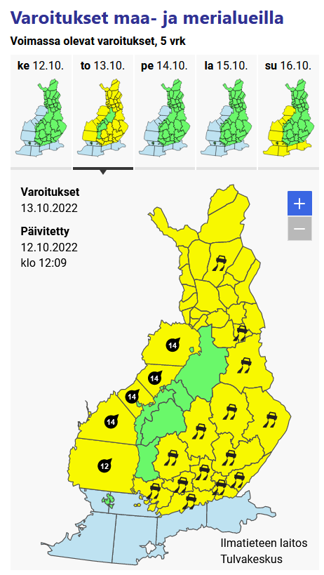 meteorologit's tweet photo. Huomenna aamulla varhain töihin lähtiessä kannattaa olla varovainen, sillä selkeillä alueilla voi monin paikoin esiintyä kuuraliukkautta. 
https://t.co/8yRzqE03ka https://t.co/wzfC4avHfZ