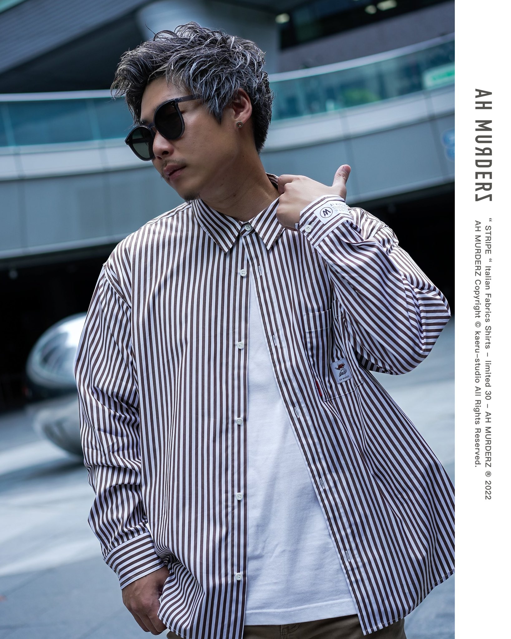 陰山織物謹製 AH MURDERZ “AH“ Italian Stripe Shirts 限定 | maximise.mu
