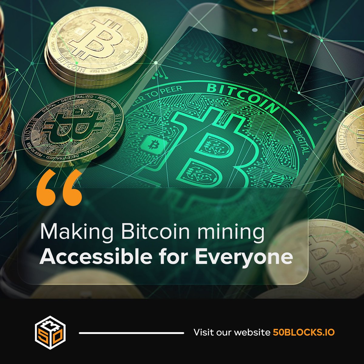 fiftyblocks's tweet photo. At 50Blocks our mission is to make Bitcoin mining accessible for everyone. We want to take the mining industry back from large companies and break the barrier to entry by offering #FULLYMANAGED mining services at affordable prices
Know more : https://t.co/6QBGl8CyuA https://t.co/NyOXOHMQSw
