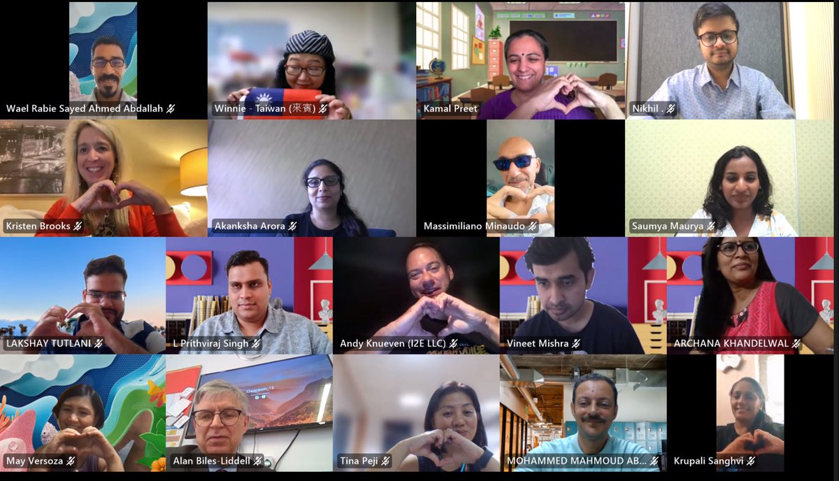 We are a global #StudentVoiceAmbassador Community! 🌎🌍🌏

So much fun and wonderful to see everyone on our @MicrosoftFlip SVA call!! 🫶💖🫶