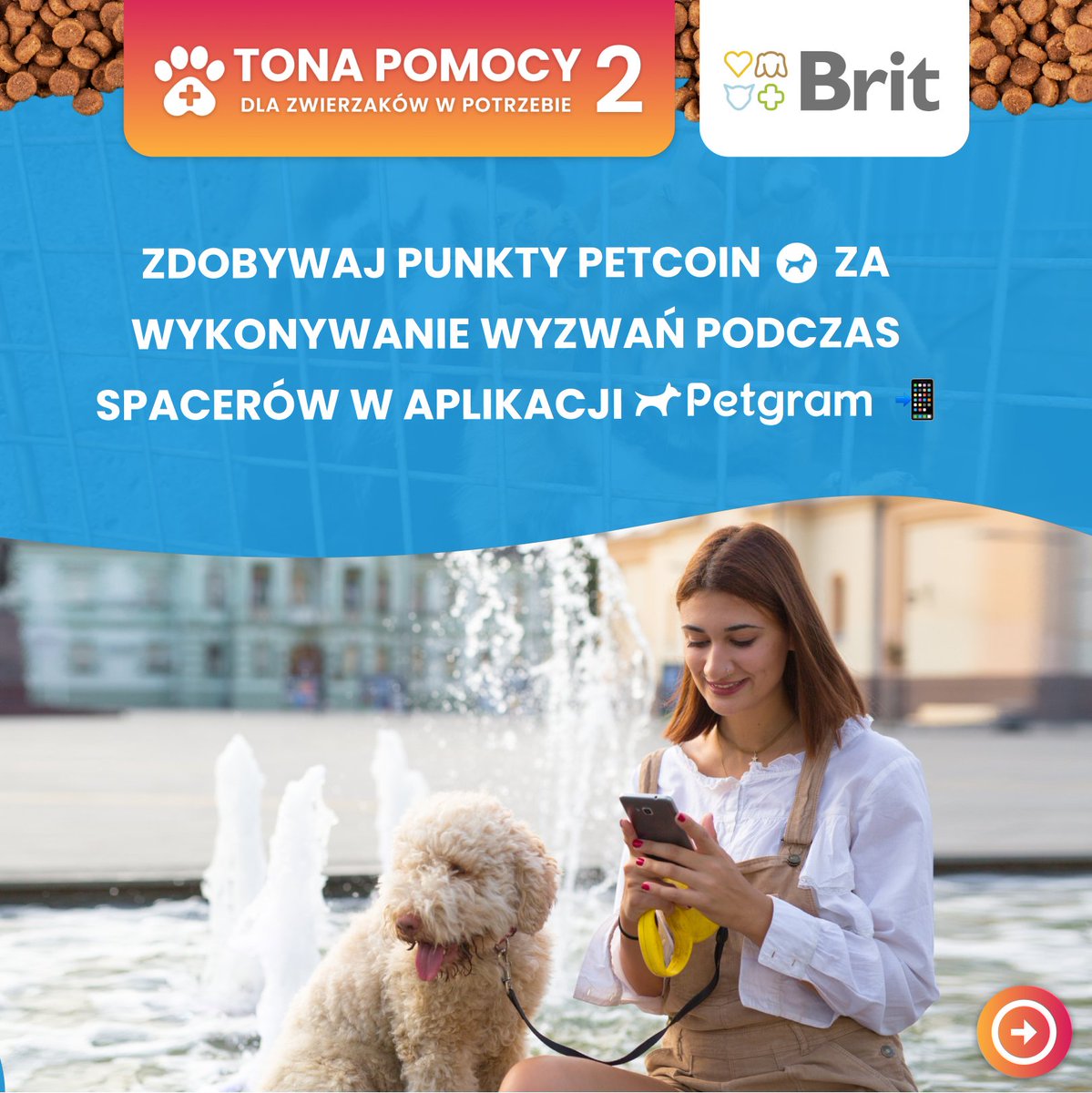 Petgram1's tweet photo. TONA POMOCY 2️⃣Spacerując, pomagasz! Z uwagi na wasze ogromne zaangażowanie w pomoc zwierzakom w 1 edycji akcji TONA POMOCY, ruszamy z kolejną toną! 🚀 

📎Więcej informacji pod linkiem https://t.co/QfmGWn4Cgs
📎Link do aplikacji📲 https://t.co/GgTyqtHUMb
#charity #walks #app #pet https://t.co/PewtUP7Cxu
