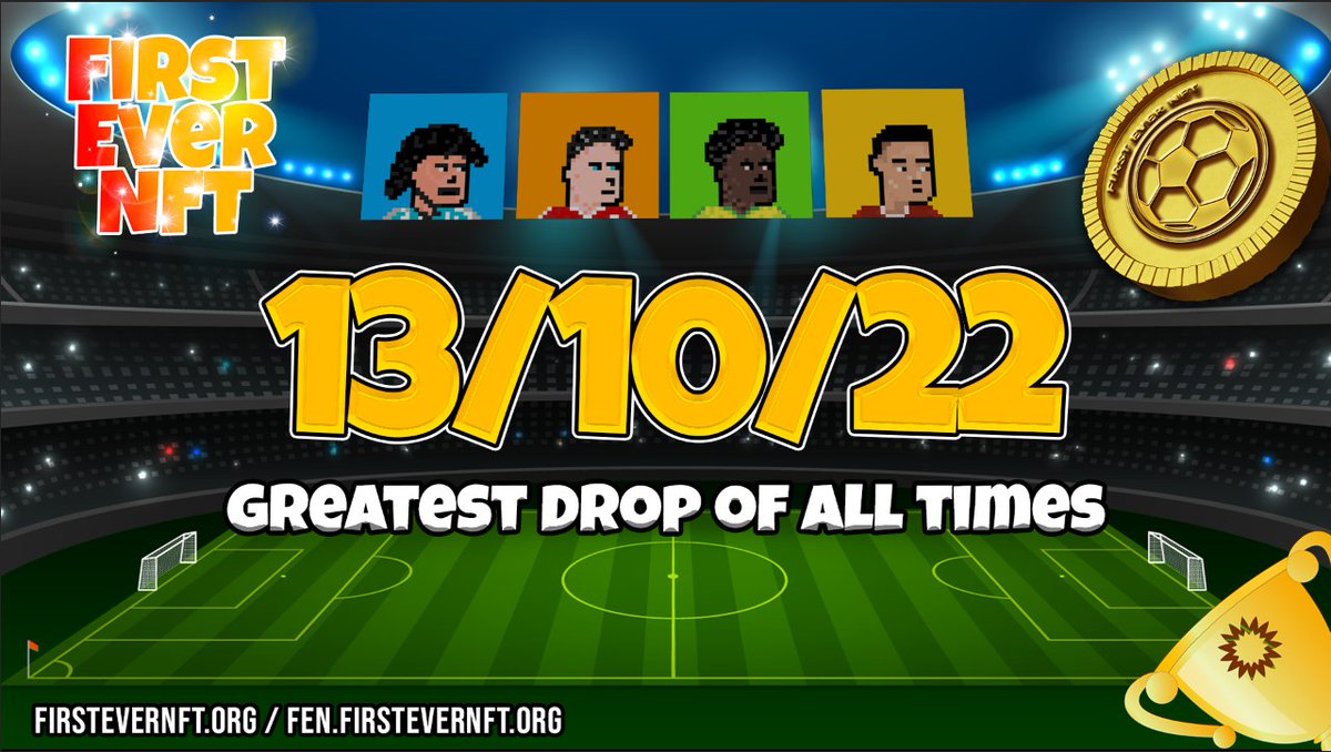 firstevernft's tweet photo. First Ever NFT DROP!🚀

🔹Incredible P2E!⚽️
🔹Amazing NFTs!🖼️
🔹0% TAX!🤯

THE GREATEST DROP YET!
TOMORROW!

🔹https://t.co/dvbdFNq6pD
🔹https://t.co/BvDU12GZne
🔹https://t.co/y3GIpzPifq
🔹https://t.co/oNub2TAXEE

#NFT #NFTs #P2E #cryptocurrency #NFTdrops #Football https://t.co/Riyp1AAkq9