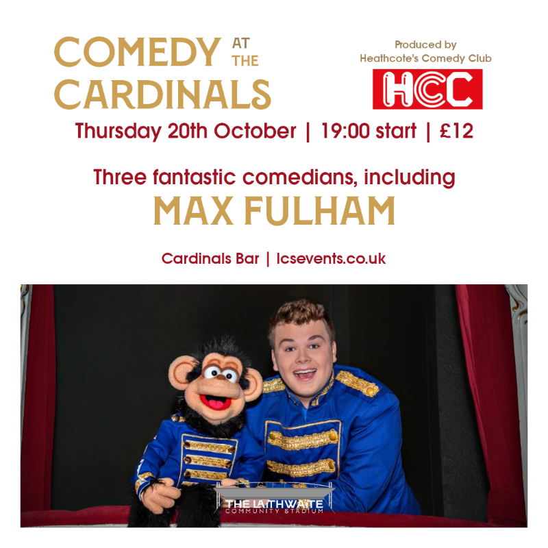 laithwaitecomm's tweet photo. This Thursday sees the return of @HeathcotesC, and they're bringing @MaxFulham, @stefanompaolini and @joshxhowie along with them! 🎤