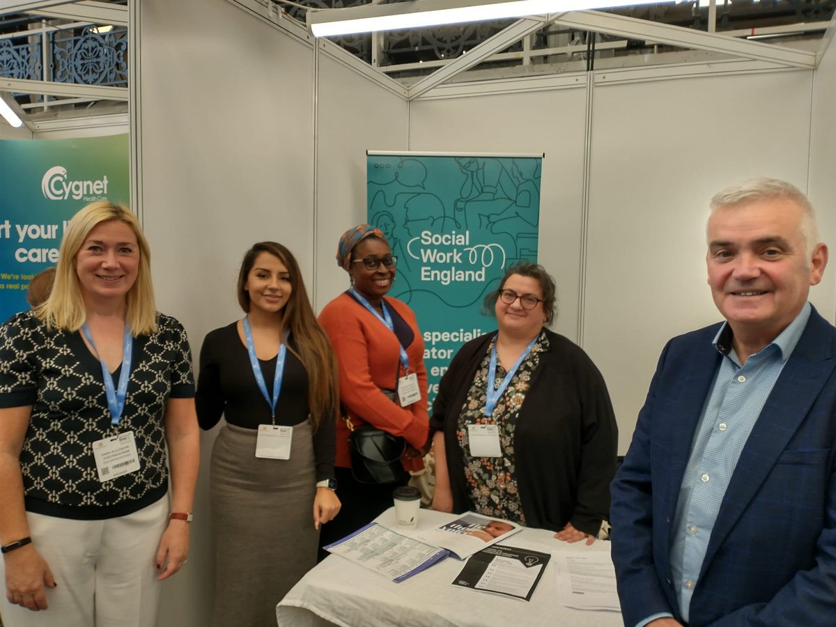 SocialWorkEng's tweet photo. After a great day of discussions yesterday, we're back at #CCLive22 today. You can find us on stand 4, ready for a chat or to answer any questions you might have. #25yearsofCCLive https://t.co/nqqdPncDbk