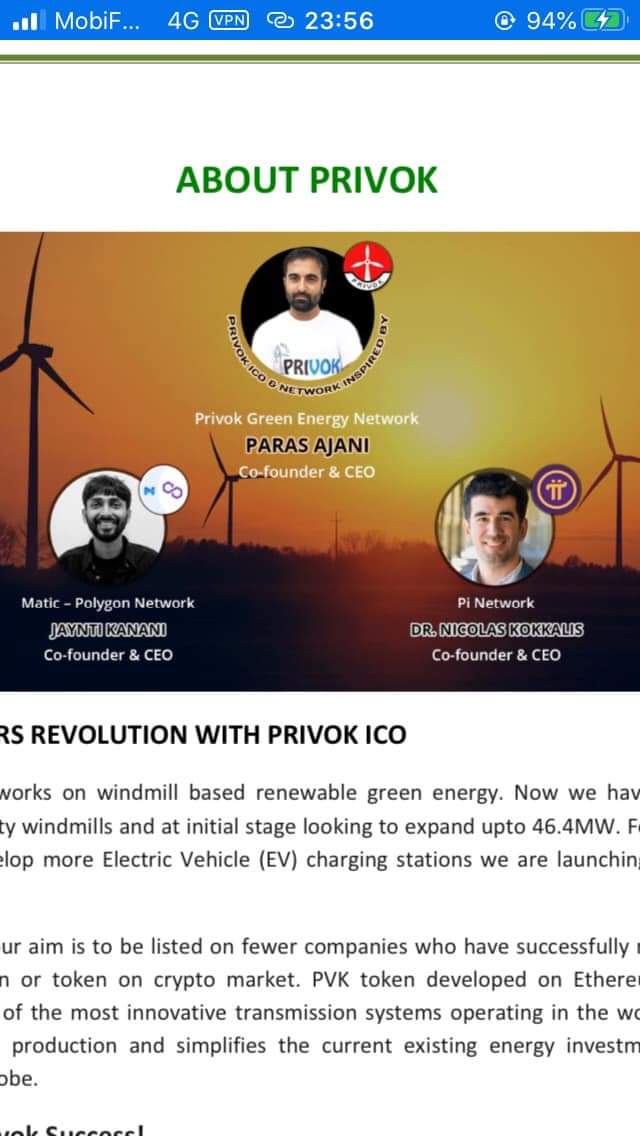 BoAn11812148's tweet photo. https://t.co/nu8EpC7IuF
🚀 PRIVOK token đại diện cho dự án lớn về năng lượng Xanh (gió, năng lượng mặt trời và năng lượng tái tạo) tại ẤN ĐỘ. Đất nước gần 1,4 tỷ người. 
Tổng vốn đầu tư: 56 triệu USD
Một dự án rất tiềm năng. Lộ trình sách trắng rõ https://t.co/HiVI9DMzRn