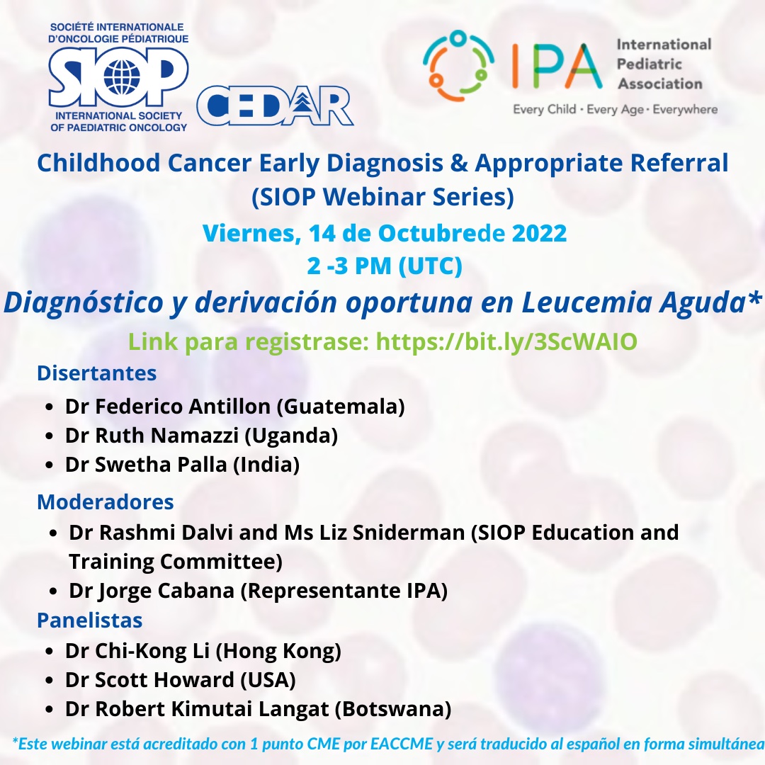 ProgramaTeleo's tweet photo. Están todos invitados a sumarse al 2º webinar del proyecto CEDAR, sobre diagnóstico temprano y derivación oportuna en LA, organizado por la SIOP y la IPA el 14 de octubre a las 11hs de Argentina (2 PM UTC) Registro: https://t.co/bW8bAt1Fwu (luego recibirá el link al Zoom) https://t.co/NE4rbB5Fbv