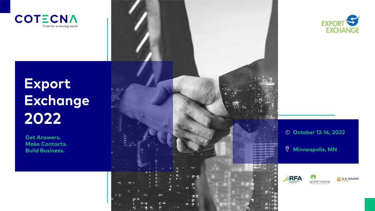 cotecna's tweet photo. Cotecna Group, is delighted to participate at the #ExportExchange2022 taking place from October 12-14 in #Minneapolis, #Minnesota.
Come see us at #Booth29 to learn more about our services in the field of #inspection, #testing and #certificaton. See you there! https://t.co/17Qm3exS3G