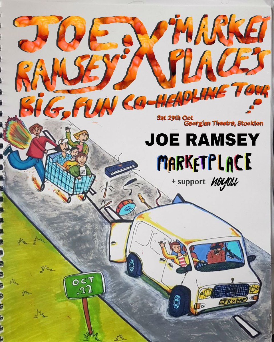 Buzzing to announce supports for my co-headline tour with <a href="/marketplaceBAND/">Marketplace</a>! 🤠

Oct 23rd - <a href="/thesamphires/">thesamphires</a> / @thecluny 
Oct 26th - <a href="/theindigobay/">Indigo Bay</a> / <a href="/Oportobar/">Oporto</a> 
Oct 27th - Mr Matthew Fisher / <a href="/33_oldhamstreet/">33 Oldham Street</a> 
Oct 29th - <a href="/noyoumsc/">noyou</a> / <a href="/georgian_stcktn/">The Georgian Theatre</a> 

TICKETS: joeramseymusic.com/live