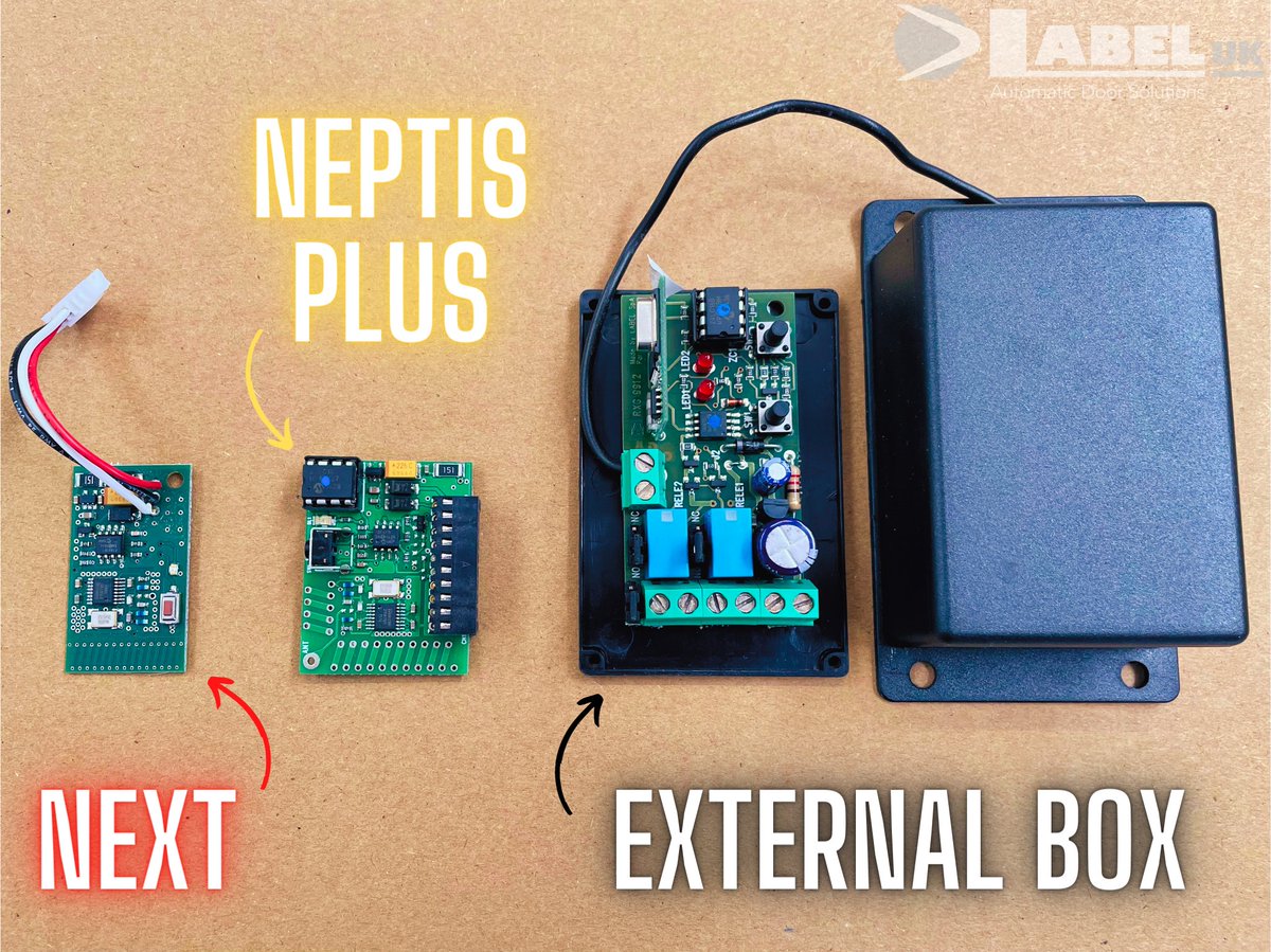 LABEL_UK's tweet photo. Concealed inside our operators, our #Next &amp; #NeptisPlus plug-in #integrated #receivers are an increasingly popular solution for #wireless #accessories. Compatible with our usual activation pads and fobs at no extra cost to our standard box receiver. 👌 https://t.co/kCSXSWTHCf