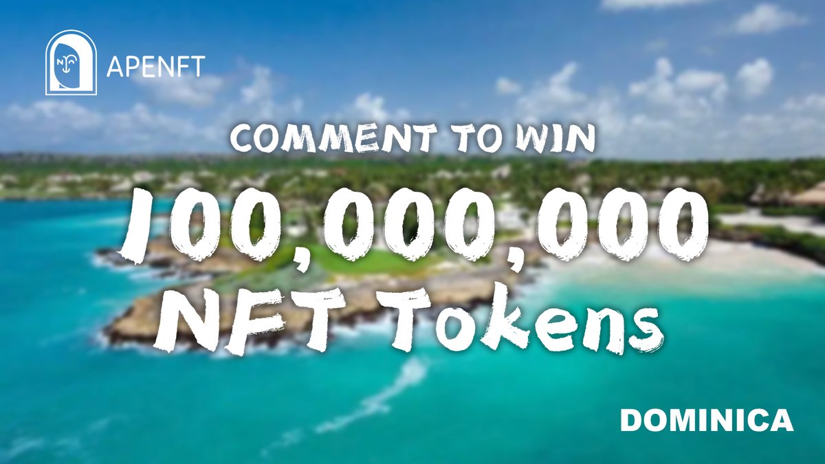 BAI_AGI's tweet photo. As you know, $NFT is now a legal tender currency in Dominica. If you could travel to Dominica🇩🇲 one day on holiday, what would you buy with your $NFT Tokens? 💸

Comment below⬇️3 users with the most likes will win 100M $NFT each 🔥

 Ends this Friday 9AM (UTC) ⏳ https://t.co/l5khtFE8EZ