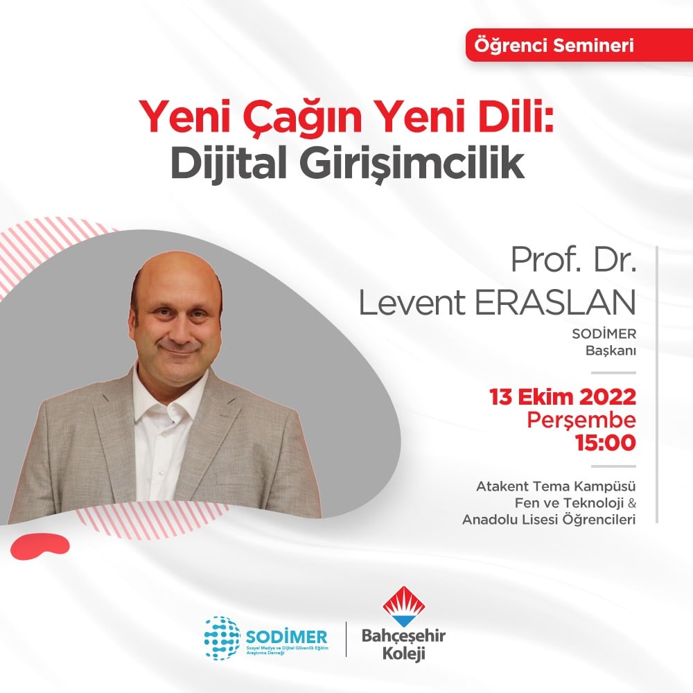 Sn. Prof. Dr. Levent Eraslan 13 Ekim 2022 tarihinde saat 15:00'te lise öğrencilerimiz ile bir araya gelecektir.

<a href="/EnverYucel/">EnverYucel</a> 
<a href="/drleventeraslan/">Prof.Dr.Levent Eraslan</a> 
<a href="/ozceylan_m/">M.ERTUĞRUL ÖZCEYLAN</a>