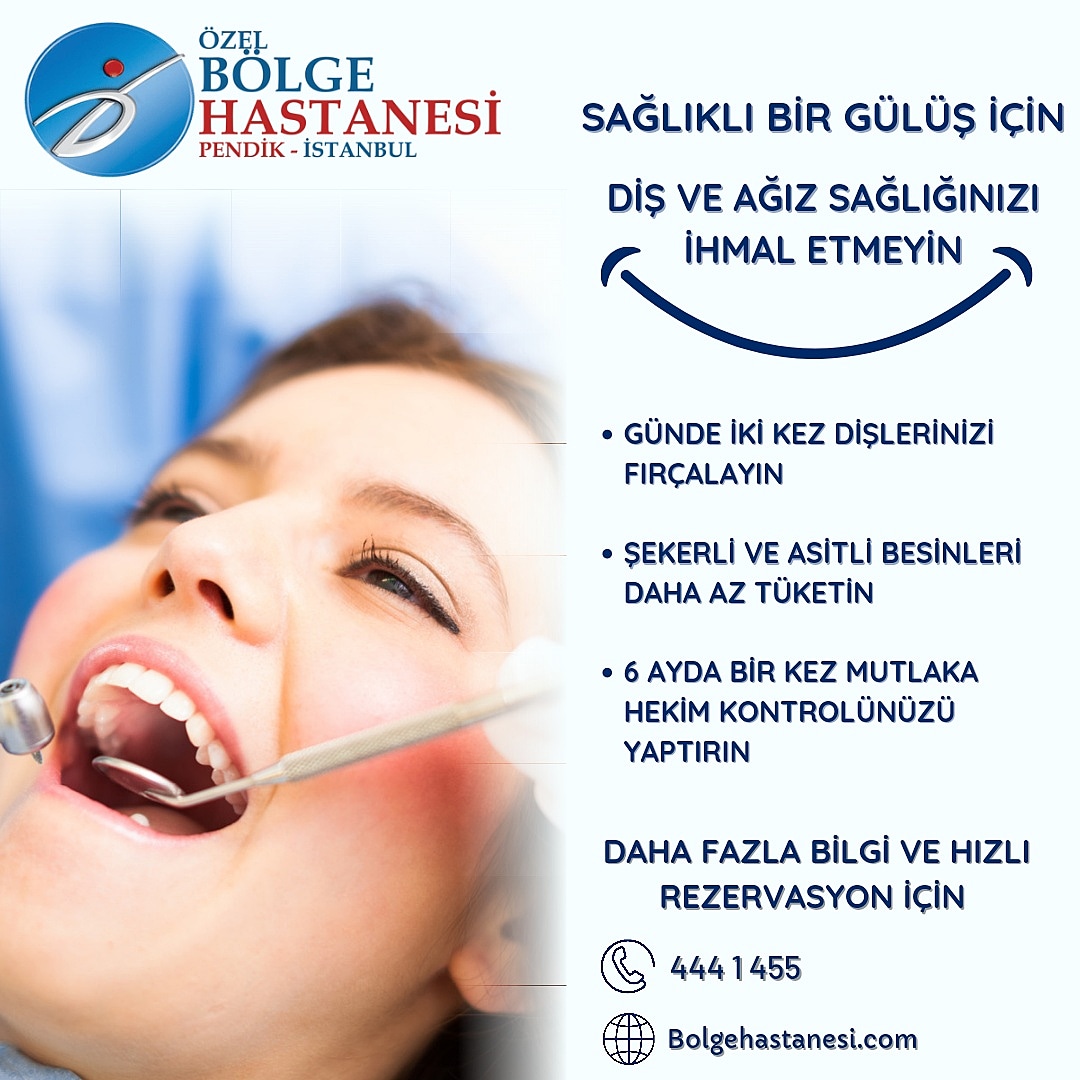 Sağlıklı Bir Gülüş Için Bunları İhmal Etmeyin !

Randevusuz Hasta Kabul Edilememektedir.
Hızlı Randevu Ve Detaylı Bilgi İçin :
📞 444  1 455
🌐 bolgehastanesi.com

#pendikbölge
#pendikbölgehastanesi
#dişveağızsağlığı #dişhekimi #dişbakımı