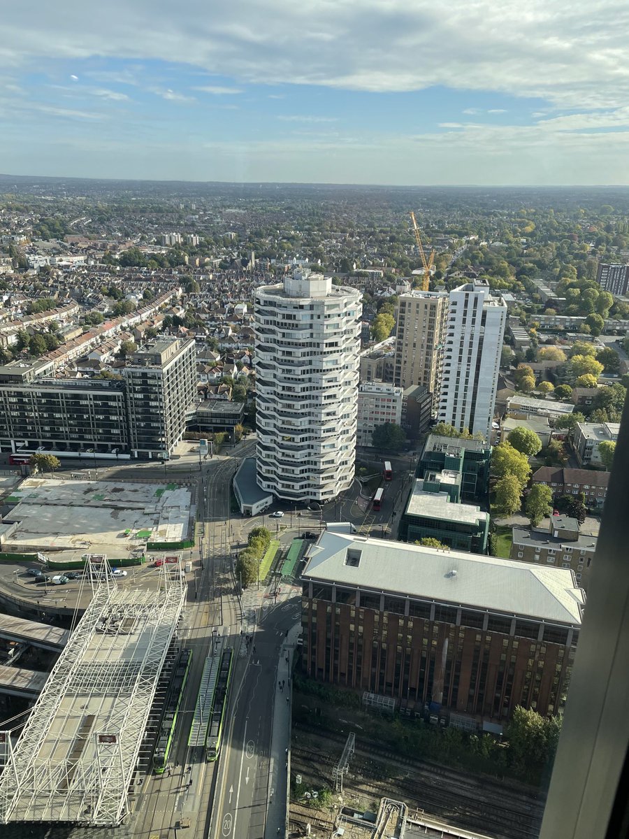 Looking out from the top floor of the tallest modular building in the world (until its neighbour tops out!). Thank you Tide Construction for an incredibly informative visit.