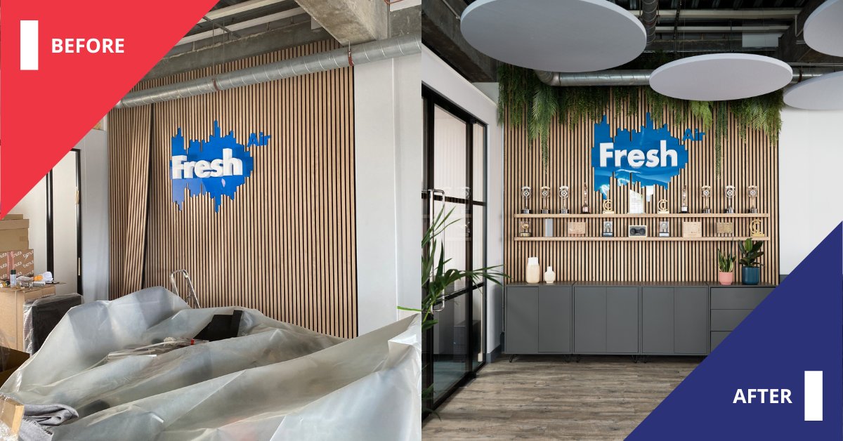 SpacelinkLtd's tweet image. A strong representation of your #companyidentity can provide a powerful experience for #customers and employees.

We created this #statementwall for @Freshairprod to help convey their brand identity in their #office space. 

Get in touch 🌐 bit.ly/3LesodS