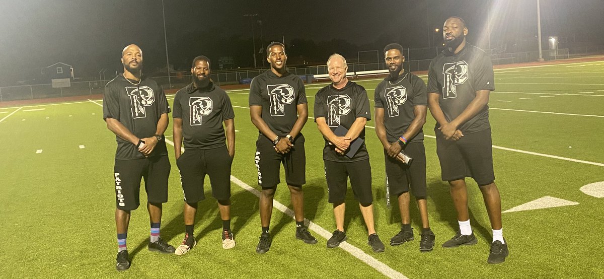 LJH_Athletics's tweet photo. It was ugly, but we pulled it out last night. Our first ever Black out game was a huge success! Thank you to everyone that came out and supported us last night. Huge shout out to my coaching staff! I’d take these guys to war with me any day. #GoPatriots #RISEup https://t.co/0uEKpEP6tQ